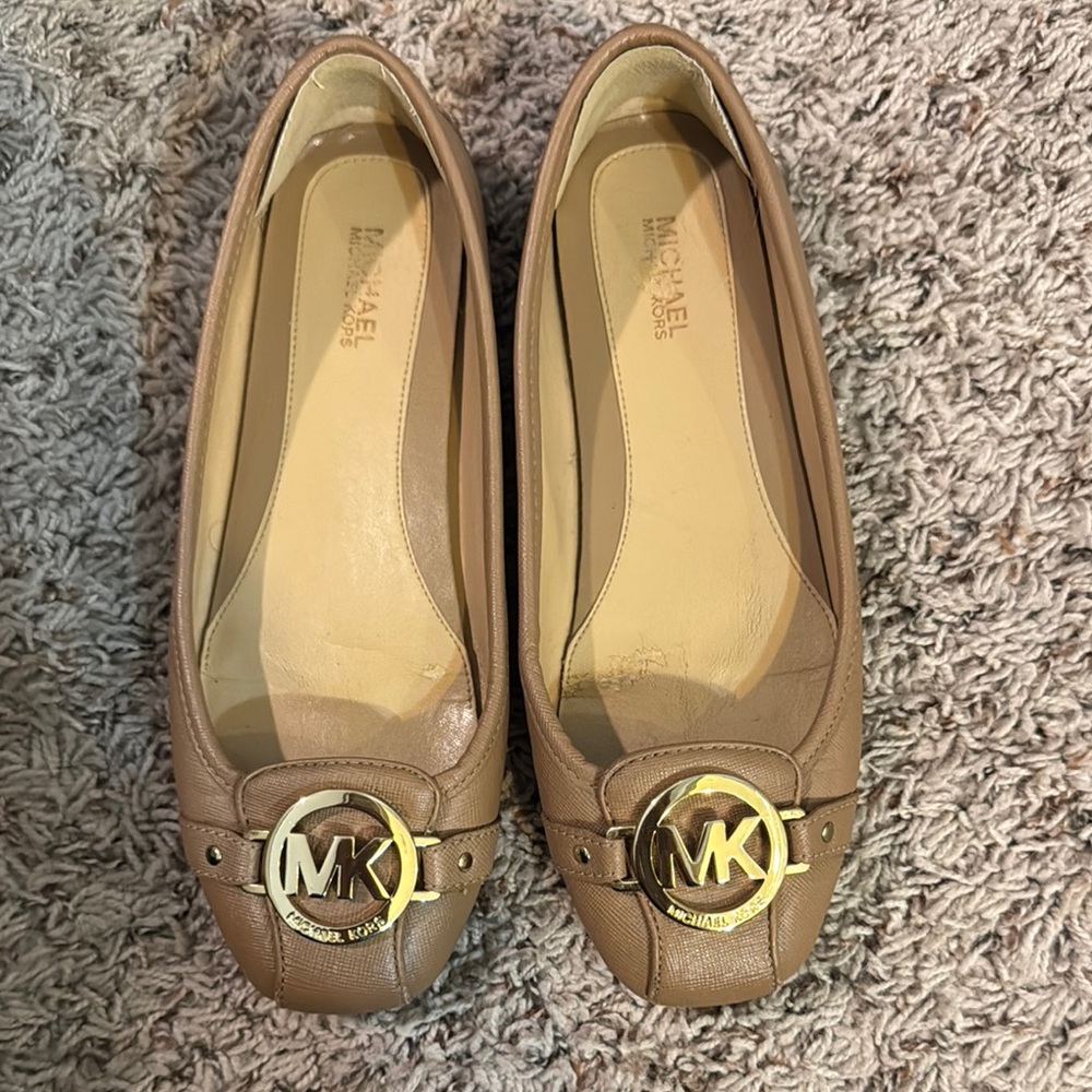 Michael Kors Tan Leather Flats
